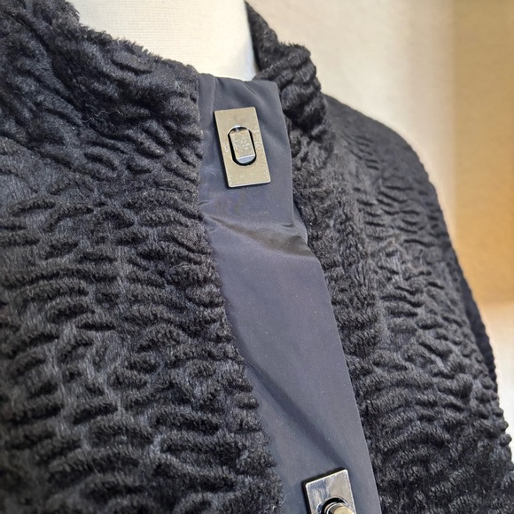 Carole Anderson by Invitation | CABI  black cozy statement coat jacket Large EUC - Picture 6 of 15